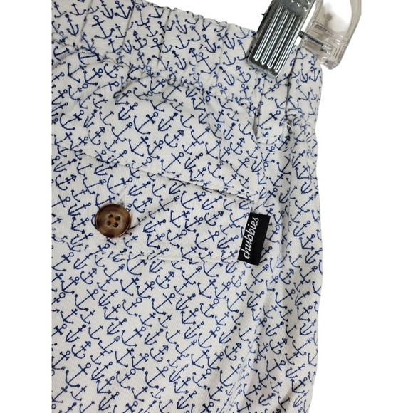 Vtg Chubbies Shorts Boating Marine Men L 28-32 x7 White Blue Vacation Beach USA - Picture 7 of 12